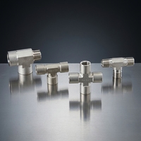 Raccord en T égal forgé en acier inoxydable 316 de type Swagelok à basse pression avec filetages NPT/BSPT/BSP