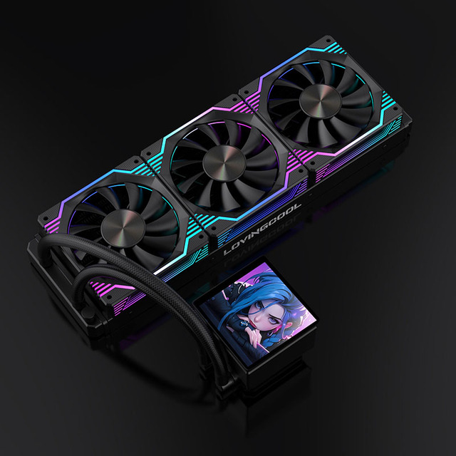 Lovingcool USB Interface High-Efficiency ARGB 360mm CPU Radiator AIO Liquid Cooling Water Cooler with LCD Display for AM4/AM5