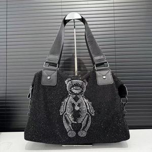Bolso de Hombro con Adornos de Diamantes en Forma de Osito de Peluche, Moderno y Bonito para Mujer, Gran Capacidad, Elegante, a la <span class=keywords><strong>Moda</strong></span> - Product Image 4
