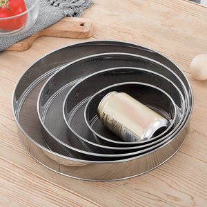 Ensemble de tamis à farine en acier inoxydable, 4 tailles, maille fine, outil de pâtisserie, tamis de cuisine domestique - Product Image 1