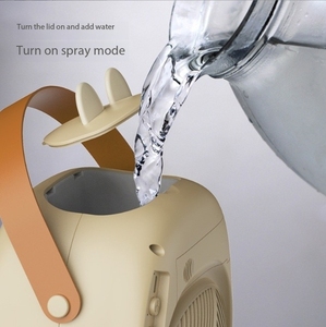 Ventilador de Pulverización Kapibala, USB, Portátil, Recargable, Humidificador, Enfriador de Aire Pequeño de Escritorio, Mini Ventilador de Aire Acondicionado - Product Image 3