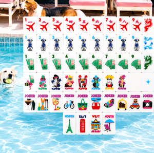 Tuiles de Mahjong Grises Personnalisées pour Chiens – 160 Pièces en Acrylique Blanc Brillant Gravé de Qualité Luxe pour Divertissement en Club - Product Image 2