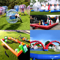NOVA Grand Centre Sportif Gonflable Jeu Hippos Affamés en PVC pour Usage Commercial et Activités de Team Building en Extérieur