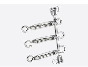 304 Aço Inoxidável <span class=keywords><strong>Rigging</strong></span> Parafuso Us Tipo Drop Forged <span class=keywords><strong>Turnbuckles</strong></span> com Mandíbula e Mandíbula 3/8 Wire Rope Tensão Tensor com Bloqueio Porca - Product Image 4