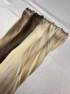 Extensions de cheveux vietnamiennes de haute qualité, trame double tissée à la machine, cheveux Remy européens 100% naturels, lots pour distributeurs de salons - Product Image 3
