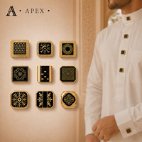 Bouton-pression APEX en alliage de zinc, logo personnalisé, fabricant OEM ODM, 12 mm, bouton-pression de luxe pour Dishdasha Jubba