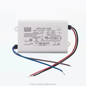 MeanWell APC-25-350 500mA 700mA 1050mA单输出超薄电源，用于发光二极管生长灯驱动器