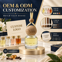 Diffuseur de parfum suspendu pour voiture, décoration intérieure, diffuseur en verre, bouchon en bois, pendentif personnalisé, fourniture en gros OEM ODM pour véhicules