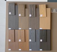 Dalles de terrasse emboîtables en composite bois-bambou WPC carrées, modernes, écologiques, imperméables, résistantes aux intempéries, marron, pour patio extérieur
