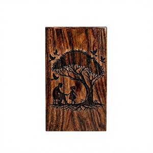 Handmade Wooden Cremation Urn Tree of Life <b>Memorial</b> Keepsake <b>Box</b> Custom Decor for Funeral Home - Product Image 1