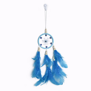 Hot New Small Eyes Hanging Wind Bell Técnica de costura hecha a mano Regalo Girls Mini 7cm Dreamcatcher Pendant - Product Image 1