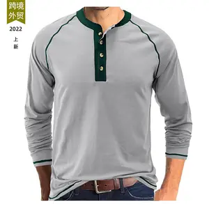 Autumn Winter Men's T-Shirt Solid Color Long Sleeve Men's cotton t shirts