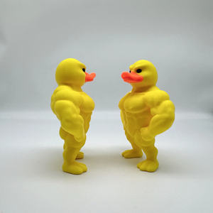 Statue de canard musclé imprimée en 3D en plastique durable, cadeau unique de canard culturiste, sculpture animale en résine pour la décoration de la maison, du bureau ou du bureau à domicile - Product Image 2