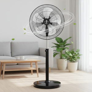 Ventilateur de sol sur trépied pour extérieur, en plastique, moteur AC, 3 vitesses, faible bruit, commande tactile, pour maison et voiture - Product Image 3