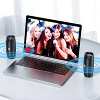 Altavoz HiFi estéreo de columna inalámbrica portátil con subwoofer de graves pesados compatible con tarjeta AUX TF Radio FM para uso en computadora