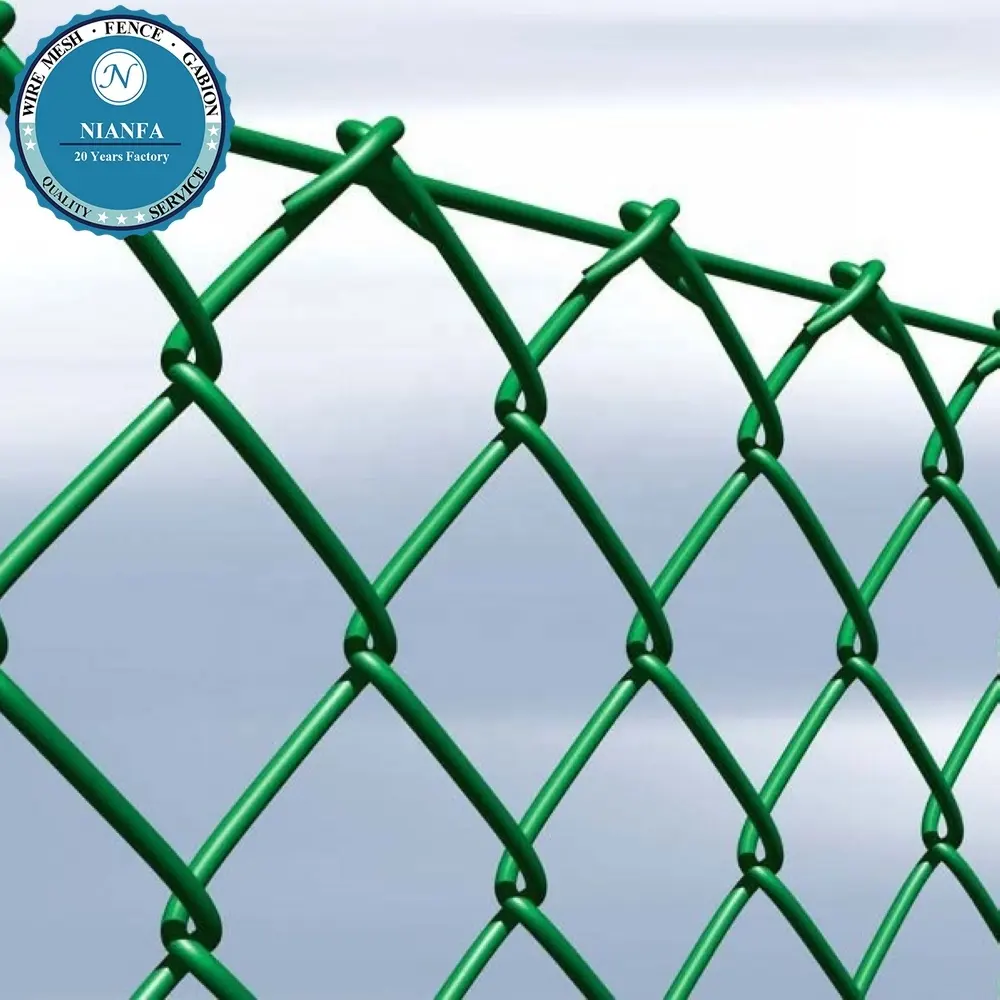 Plastik bahçe kenar spor zemin zinciri bağlantı tel örgü spor zemin siklon çitleri ile spor zemin Metal siklon çitleri
