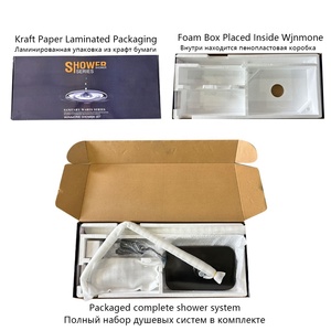 Nouveau robinet <span class=keywords><strong>de</strong></span> <span class=keywords><strong>salle</strong></span> <span class=keywords><strong>de</strong></span> <span class=keywords><strong>bain</strong></span> moderne à 4 modes, haute pression, pluie, mélangeur, système <span class=keywords><strong>de</strong></span> douche <span class=keywords><strong>pour</strong></span> baignoire, OEM ODM, vente en gros d'usine, ensemble <span class=keywords><strong>de</strong></span> douche - Product Image 5