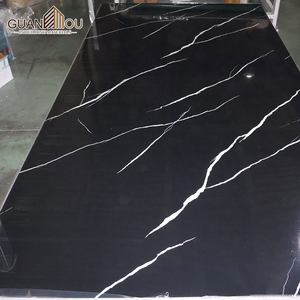 1220*2440/2800/2900mm Uv Marbre Feuille Pvc Panneaux Muraux Noir et Or Planchas Pvc Marmol Pvc Marbre Plaque - Product Image 4