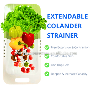 Panier extensible Rack Fruits Légumes Nouilles Pâtes Alimentaire Panier De Vidange Économiseur D'espace Portable Égouttoir Évier Passoire Passoire - Product Image 2