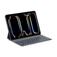 Fabrika Toptan Satış OEM/ODM Yeni İnce Akıllı Kablosuz Klavye Kılıfı Dokunmatik Yüzey Düğme Pil 11'' iPad Air 2024 Koyu Gri Hafif