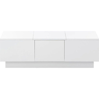 Table basse multifonctionnelle avec compartiment de rangement Table centrale haute brillance avec dessus coulissant pour le salon