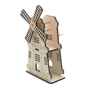 Kit de modelo de molino de viento de madera, juguete educativo de ciencia para niños de 7 a 9 años, aprendizaje STEM - Product Image 1