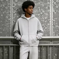 Hoodie personnalisé pour homme, effet délavé, brodé, en molleton bouclette 500 GSM, écologique, respirant et anti-boulochage