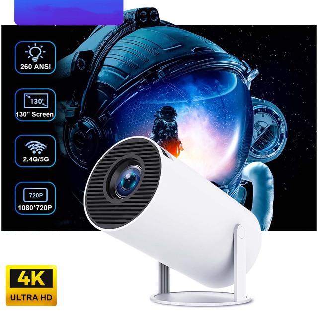 2024 NEW Upgrade Projector Android 11 4K Business Education HY300 Pro Home Smart Portable 720P Mini Projectors