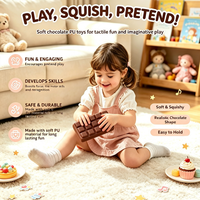Jouet Squishy Barre de Chocolat en Mousse PU Souple à Rebond Lent, Anti-Stress et Fidget pour le Bureau et la Réduction de l'Anxiété, Unisexe, à partir de 14 ans