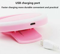 Zoskala Flash LED portable rechargeable 3W de luxe pour selfie, éclairage d'appoint pour téléphone portable F12 80x30mm 100mAh 1A 5V