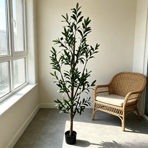 Knock Down Faux Olive Branches Artificial Greenery Stems <b>Flat</b> <b>Pack</b> Simulated Olive Sprigs DIY Assembly For Floral Arrangement - Product Image 6
