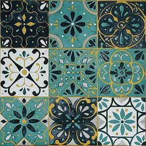 Carreaux muraux en porcelaine sérigraphiés motif floral vert paon, design méditerranéen, 600x600mm, pour salles de bain d'hôtels et villas - Product Image 4