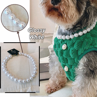 Collier élégant classique en perles pour chien, bijoux de luxe pour animaux de compagnie, collier à perles pour chiens de petite, moyenne et grande taille