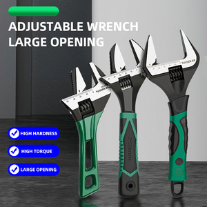 <b>Large</b> Adjustable Wrench <b>Spanner</b> Dual Purpose Chrome Diy Carbon Steel Industrial Repair Oem Factory Export Box Packing Metric - Product Image 5
