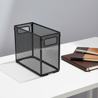 Plateau à documents multifonctionnel, organisateur de bureau avec rangement en maille métallique, design pliable pour boîte aux lettres et classeur de magazines à domicile