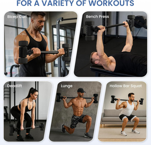 Fabrika doğrudan satış taşınabilir dambıl dönüştürücü halter egzersiz bar spor ayarlanabilir dambıl bar seti - Product Image 3