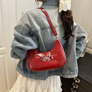 El nuevo estilo de verano Pure Color 2025 es elegante, simple y dulce, con un bolso de un solo hombro inclinado para las axilas para mujer - Product Image 3