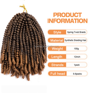 Extensiones de Cabello Sintético Passion Twist, 30 Mechones, Bomb Twist, Rizado, Spring Twist, Cabello para Crochet - Product Image 2