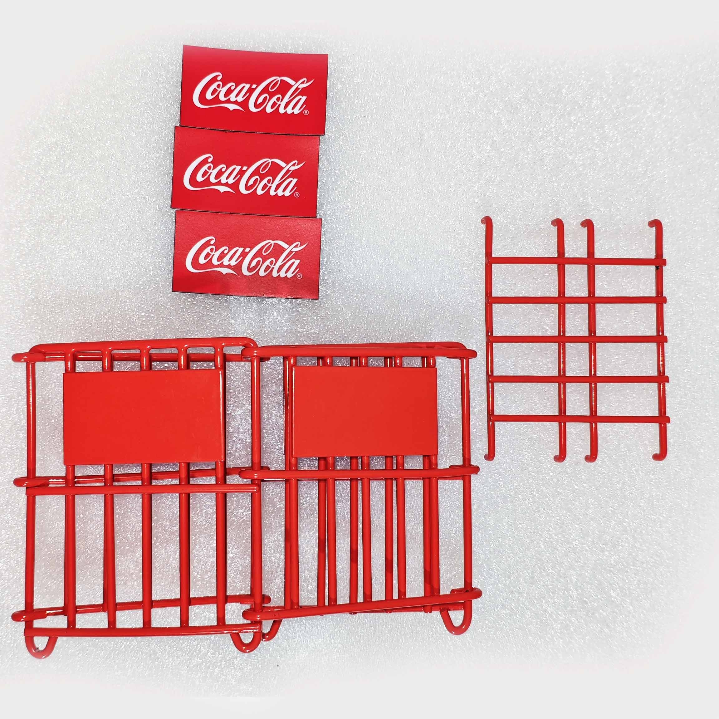 Cola Beverage Display Racks DIY Red Drinking Cans Metal Wire Basket Detachable Small Display Stand for Exhibition and Home — view 3