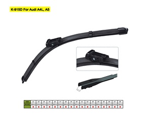 Spazzola <span class=keywords><strong>Tergicristallo</strong></span> Piatta K-915D Ultimate <span class=keywords><strong>Aerotwin</strong></span>, Specifica per AUDI A4L A5 e Altre Auto, Attacco a Baionetta, Larghezza 16.00mm, Disponibile da 14 a 28 Pollici - Product Image 5