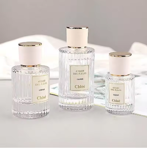 Glass <b>Perfume</b> <b>Bottle</b> Cylinder Shape Clear Surface Screw Cap Home Fragrance <b>30ml</b> 50ml Refillable - Product Image 3