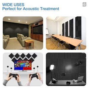 DAYIN Premium negro autoadhesivo pirámide seta huevo caja ondulada cresta en forma de cuña absorción de sonido Panel de espuma acústica - Product Image 6