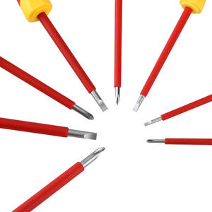 Jeu de tournevis isolés en acier au chrome-vanadium CrV, 8 pièces, qualité industrielle, embouts plats - Product Image 3