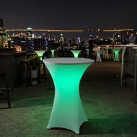 Table de cocktail LED moderne en acrylique, table de bar lumineuse pour la maison, le bureau, l'hôtel, le salon, les événements en plein air, la décoration de fête