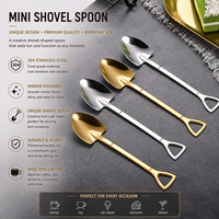 Cuillère-spatule moderne en acier inoxydable 304 pour mélanger la glace à la pastèque, la crème glacée ou le café, ustensile de dessert réutilisable, gadget de cuisine