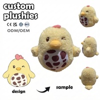 Fabricant de jouets en peluche personnalisés : Créez votre poussin clignotant, personnage animalier, décoration sur le thème de la ferme, objets mignons, poupée en peluche personnalisée, porte-clés