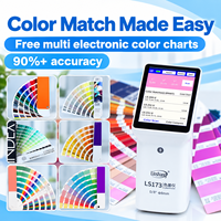 Colorimètre portable Linshang LS173 avec Bluetooth, ouverture de 8 mm, lecteur de couleur numérique pour l'inspection de la peinture, du plastique et du textile