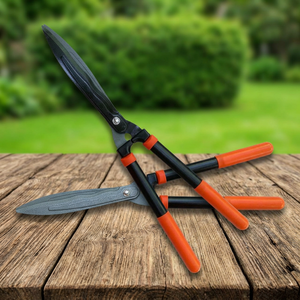 S50C Carbon Steel 25" Wavy Blades PTFE Coated Pruning <b>Shears</b> Anti-Slip Soft Grip Plastic Handle Black Red Garden Care 1058g TW - Product Image 3
