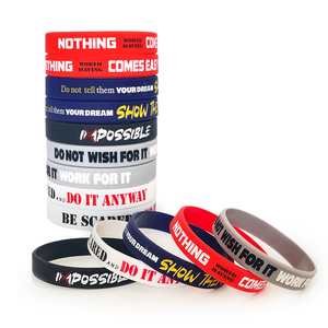 Pulsera Deportiva de Silicona con Mensaje Motivacional de Goma, Nunca Te Rindas, Precio de Fábrica - Product Image 6