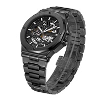 Montre squelette pour hommes, automatique, marque de luxe, mécanique, personnalisée, automatique